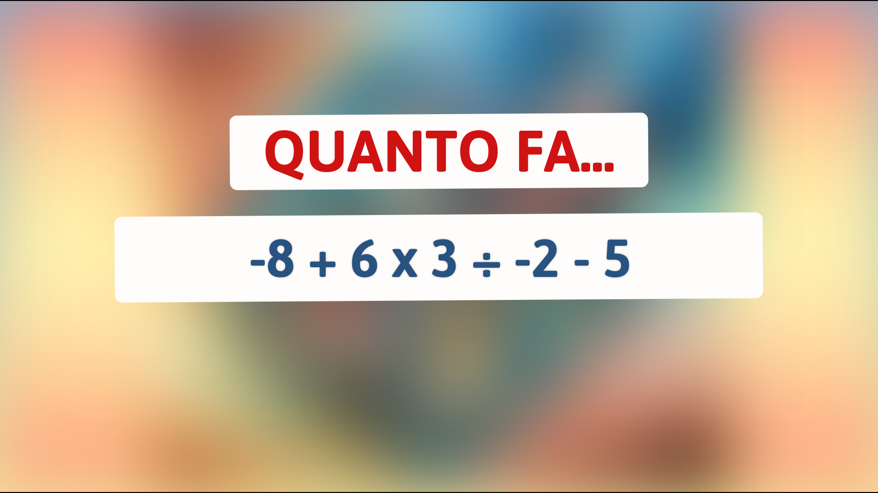 \"Risolvi questo enigma matematico che solo i veri geni possono capire: puoi farcela?\""